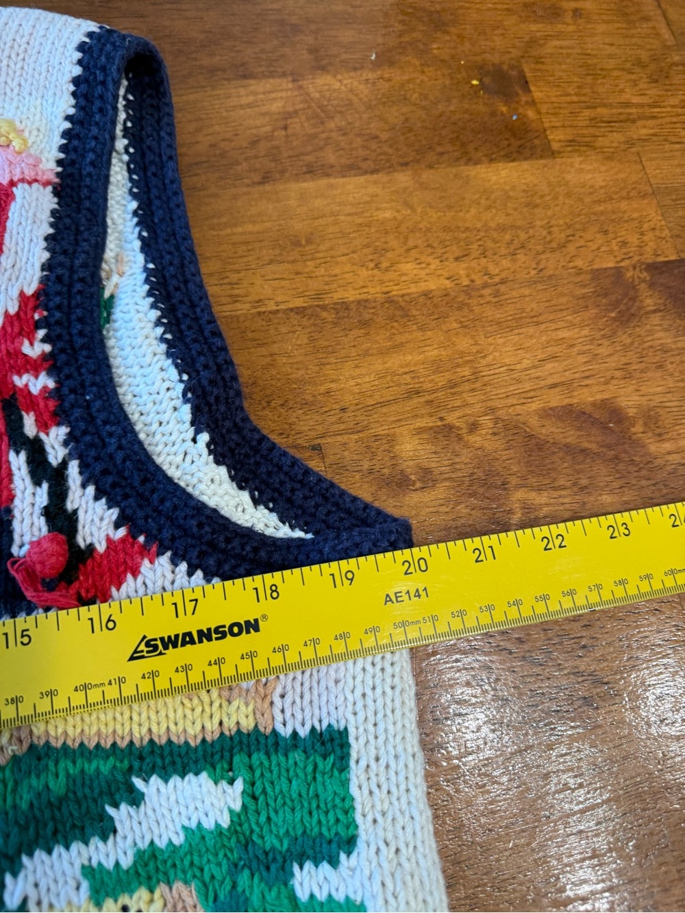 Vtg 90s Eagle's Eye Farm Country Cow Festival Sweater Vest Grandmacore Cotton M - Picture 7 of 11